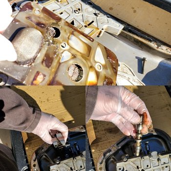 5 Filter screen debris, pressure regulator springs and regulated spool valve.jpg