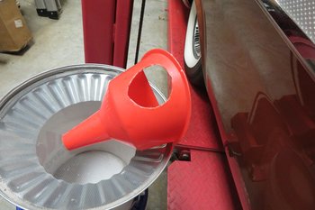 Gas Tank Filler Tube Funnel with hole cut out..JPG