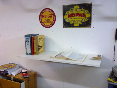 Matthew's corner
This is Matthew desk in the garage where he has all kinds of literature about the 59 within reach.
